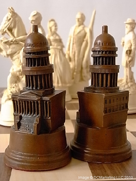 American Civil War Plain Theme Chess Set